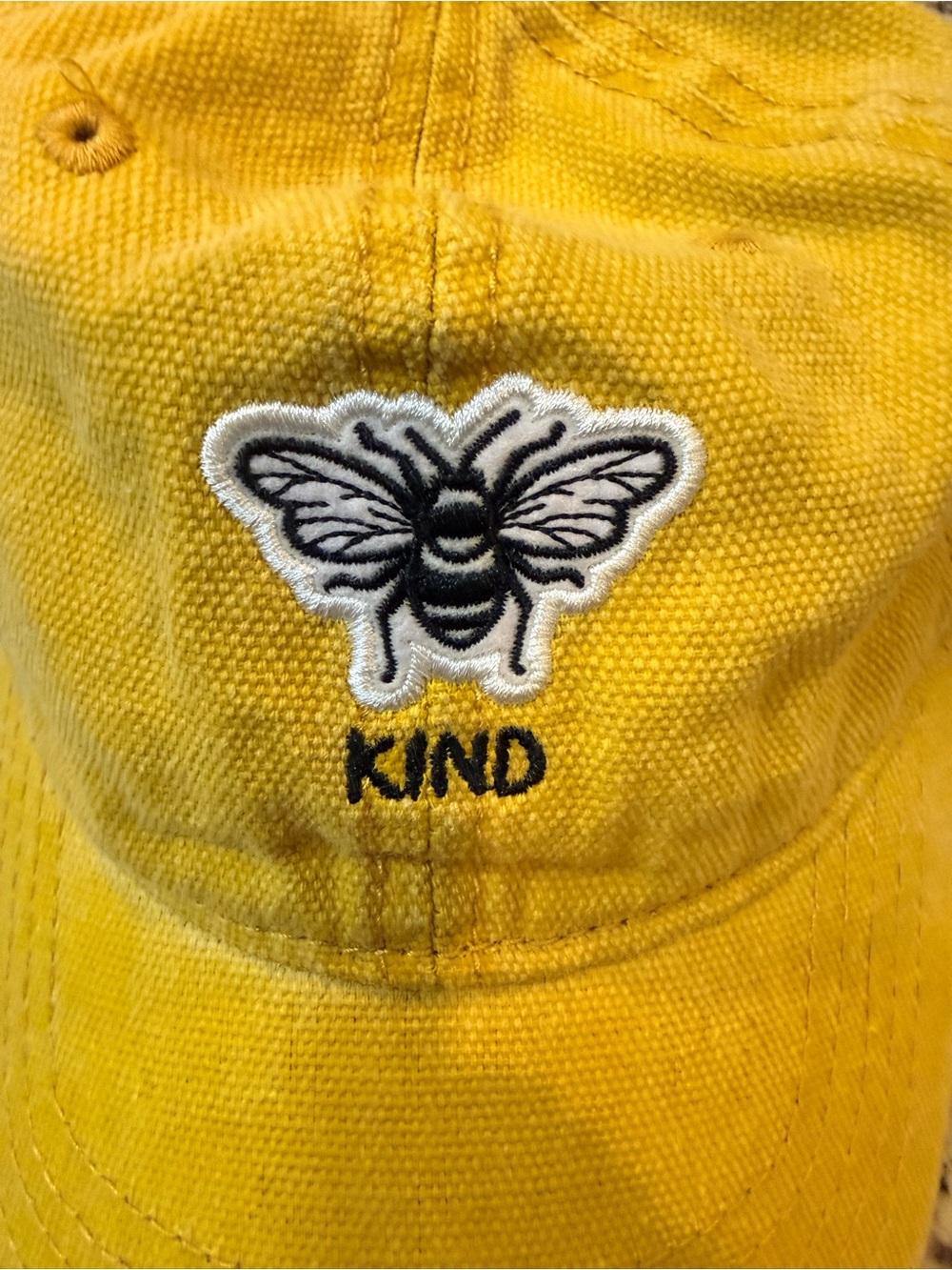 Yellow Bee 'KIND' Embroidered Cap - Picture 2 of 4